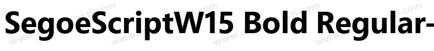 SegoeScriptW15 Bold Regular字体转换